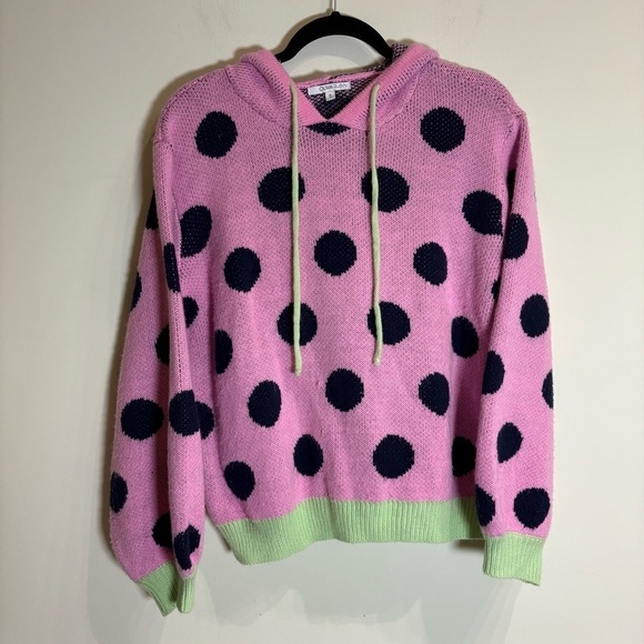 Olivia Rubin Suki Hoodie Pink with Navy polka dot - Picture 3 of 7